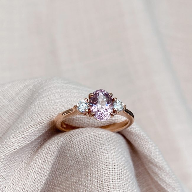 Pink sapphire and diamond ring — Mikhele Rundle & Cameron Filmer